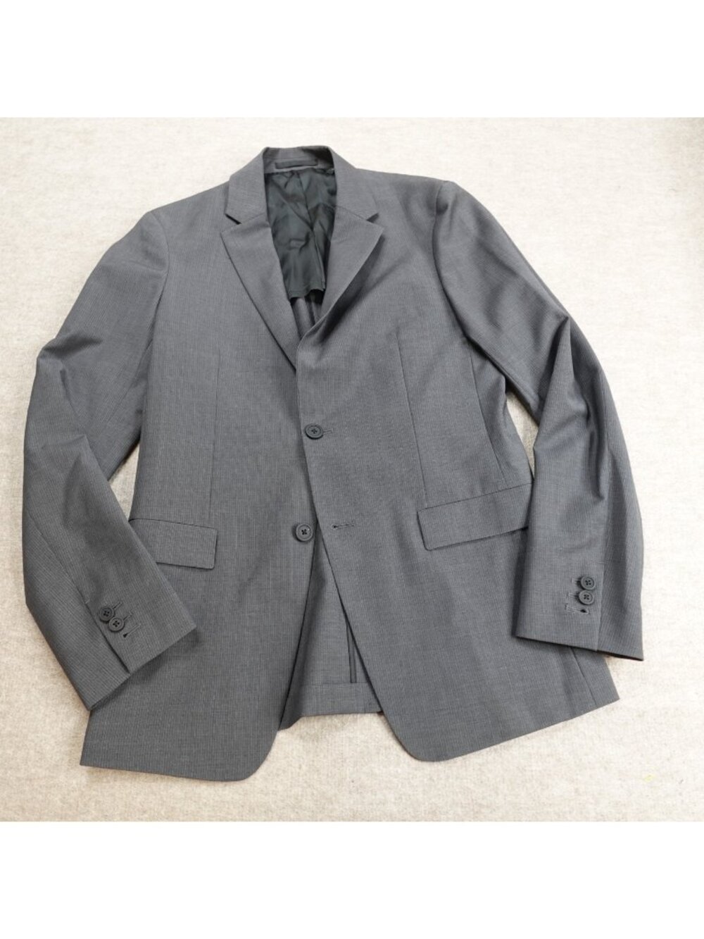 Theory Mens Blazer 38R Gray Solid Unlined Unstructured Surgeon Cuffs Simons SL